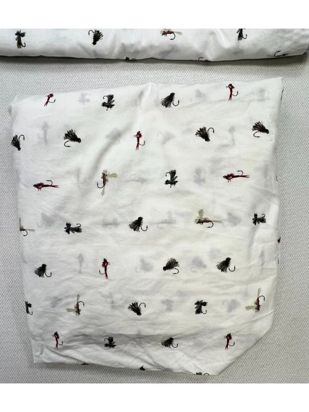 Eddie Bauer 100% Cotton Fishing Flies Full/Double Cotton Sheet Set